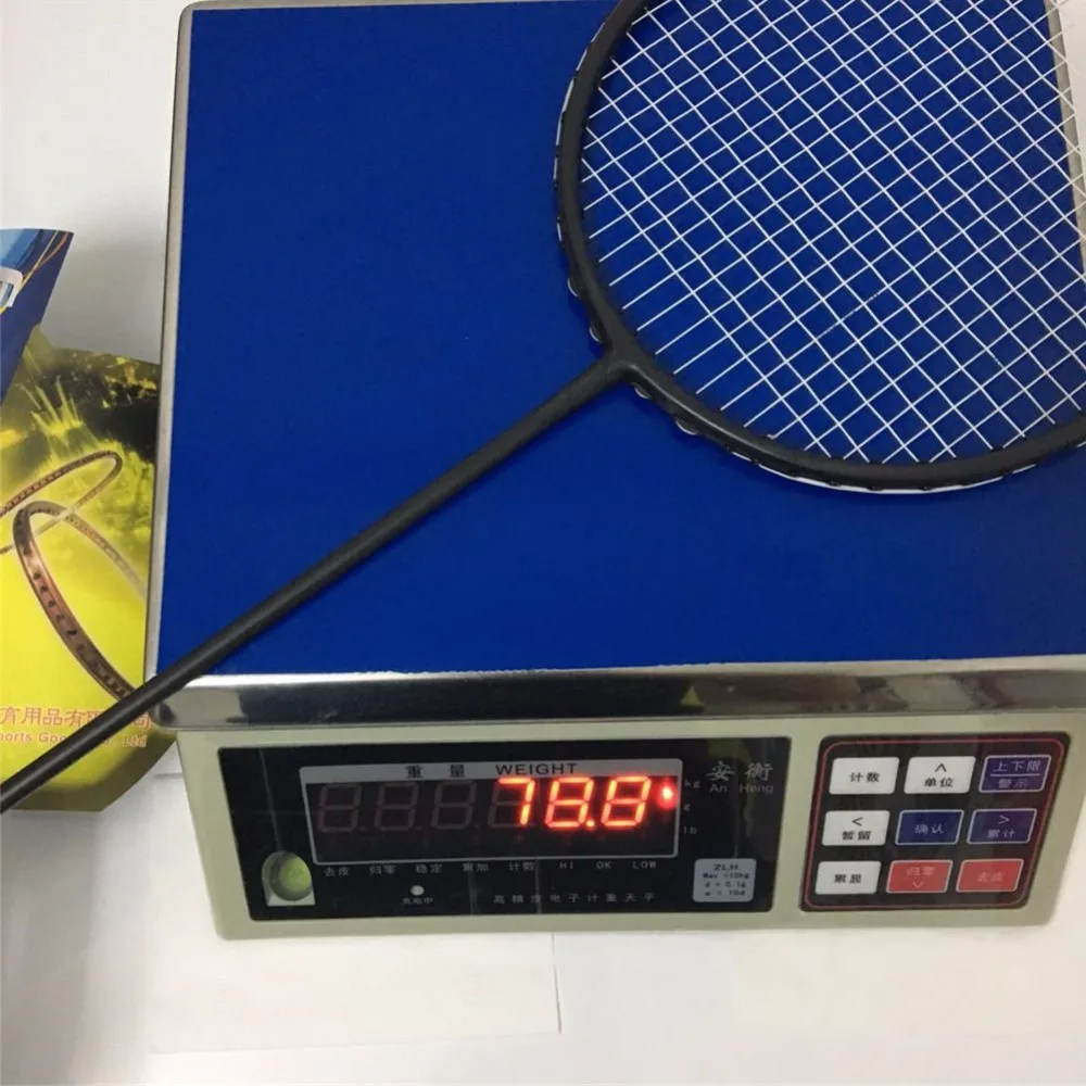 2018 New Powerful badminton racket strong 35Lbs ultra light 6U stiff high modulus graphite badminton rackets male racquet