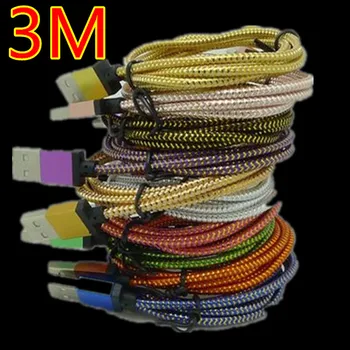 

Durable 1m 2m 3m Aluminum Alloy Fabric braided nylon micro usb data charger for samsung s4 s6 s7