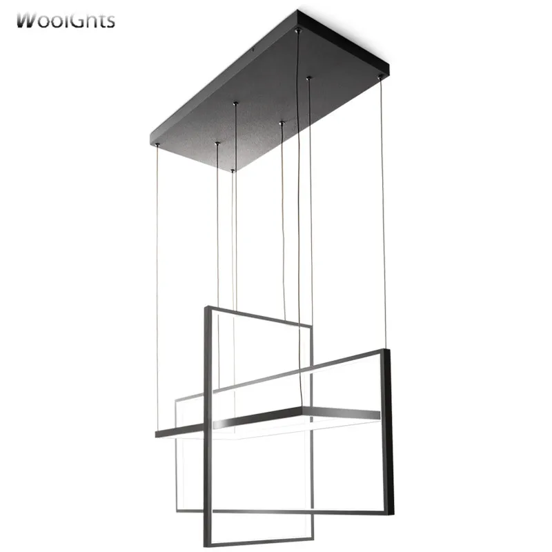 Wooights круглые кольца в кофе современная светодиодная Люстра для столовой