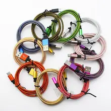 1/2/3M Braided Micro USB Cable Fast Sync Data Charger Mobile Phone Charging Cable Cord For Samsung Galaxy HTC LG Android Phone