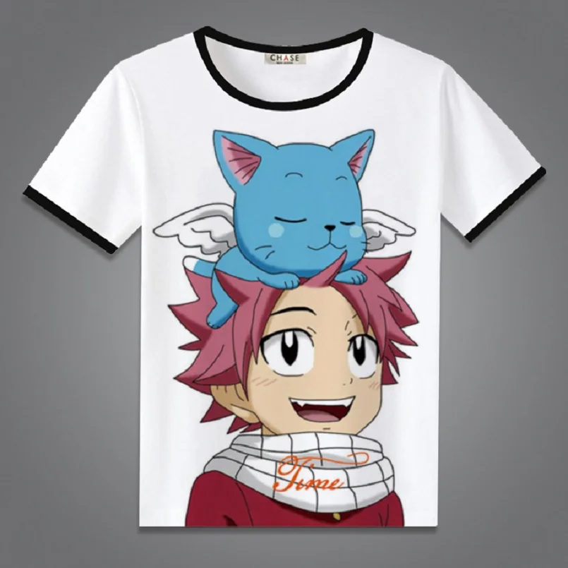 High Q Unisex Anime Fairy Tail Natsu Dragneel Lucy Heartfilia Erza Scarlet Katoen Casual Korte Mouw T Shirt Tee T Shirt Top T Shirts Aliexpress