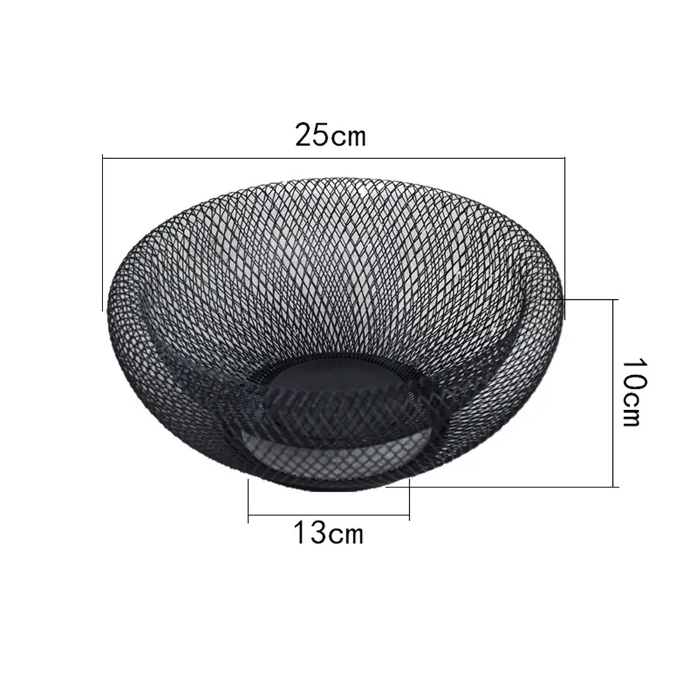 Корзины для хранения в скандинавском стиле из черного металла, художественная корзина для конфет и фруктов для гостиной, Настольная корзина для кухни, Органайзер