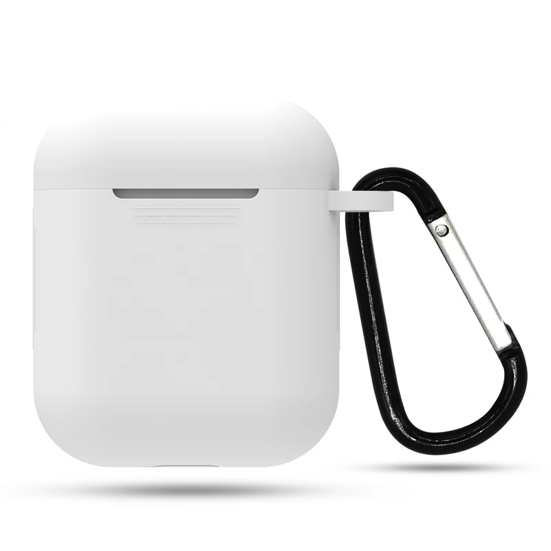 Силиконовый чехол airpods 1/2/pro с брелком для Apple airpods чехол 1/2/airpods pro Чехол защитный чехол - Цвет: White AirPods 1 2