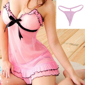 

Fashion Women Ladies Sexy Lingerie Lot Lace Dress G-string Underwear Babydoll Sleepwear Sets