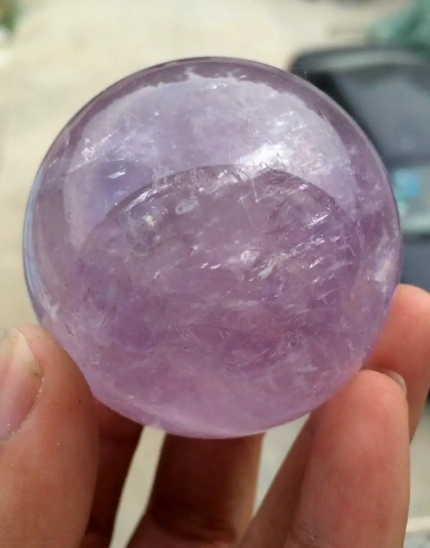 

fa88004309042<<<+229g Natural Amethyst Quartz Crystal Sphere Ball Healing Stone 55mm