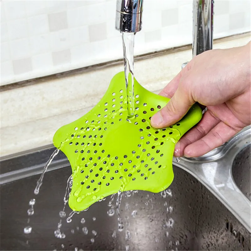 Star Sewer Outfall Strainer Bathroom Sink Filter Anti-blocking Floor Drain Hair Stopper Catcher Kitchen Bathroom Accessories