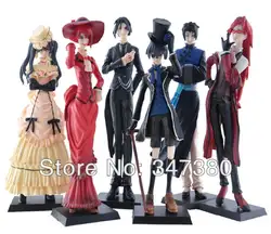 Аниме Black Butler Kuroshitsuji Потолком ПВХ Фигурку Дети Подарок 6 Шт./компл. 15 СМ