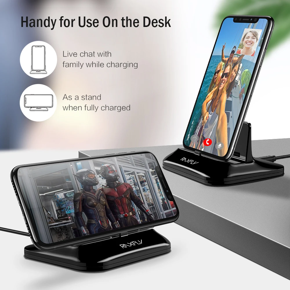 RAXFLY Ladegerät Für iPhone XS Max XR XS X 5V 1A Desktop Ladegerät Station Für iPhone 8 Plus 7 6 S