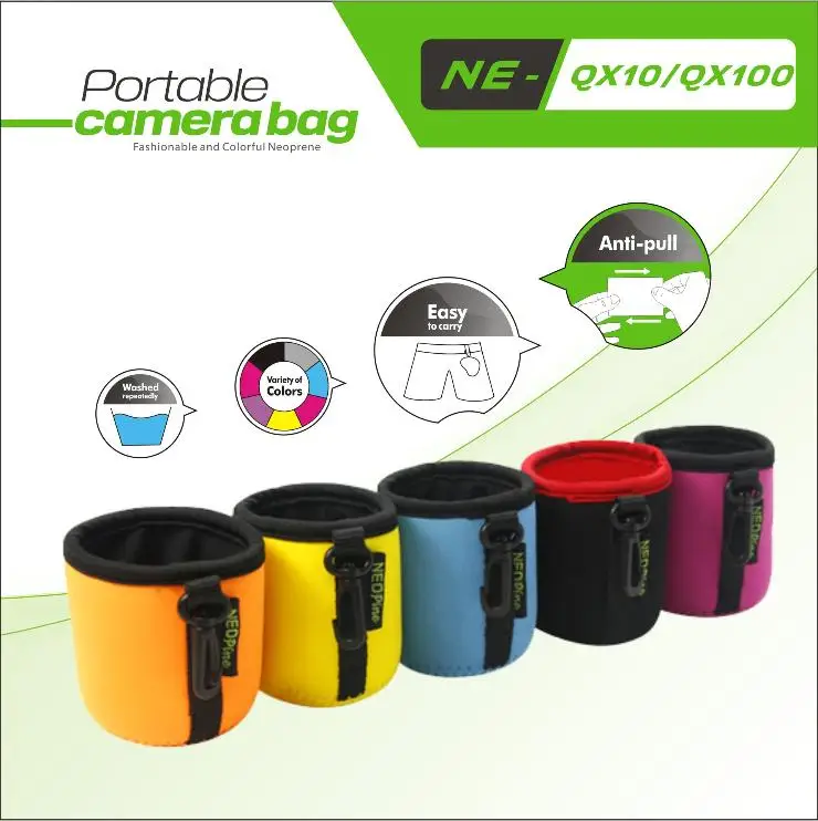 

Neoprene Soft Protect Case Bag Cover Pouch for Sony QX100 QX10 DSC-QX100 DSC-QX10 Camera Lens,5 colors for choose