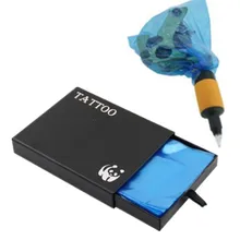 200 шт./кор. Пластик прозрачный синий татуировки крышкой и отделением для подачи воздуха для татуировки оптом