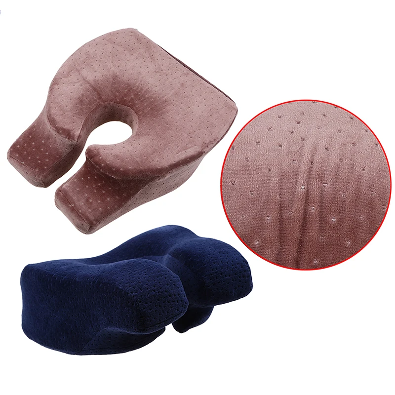 Soft Sponge U Shaped Travel Break Pillow Washable Memory Foam Car Head