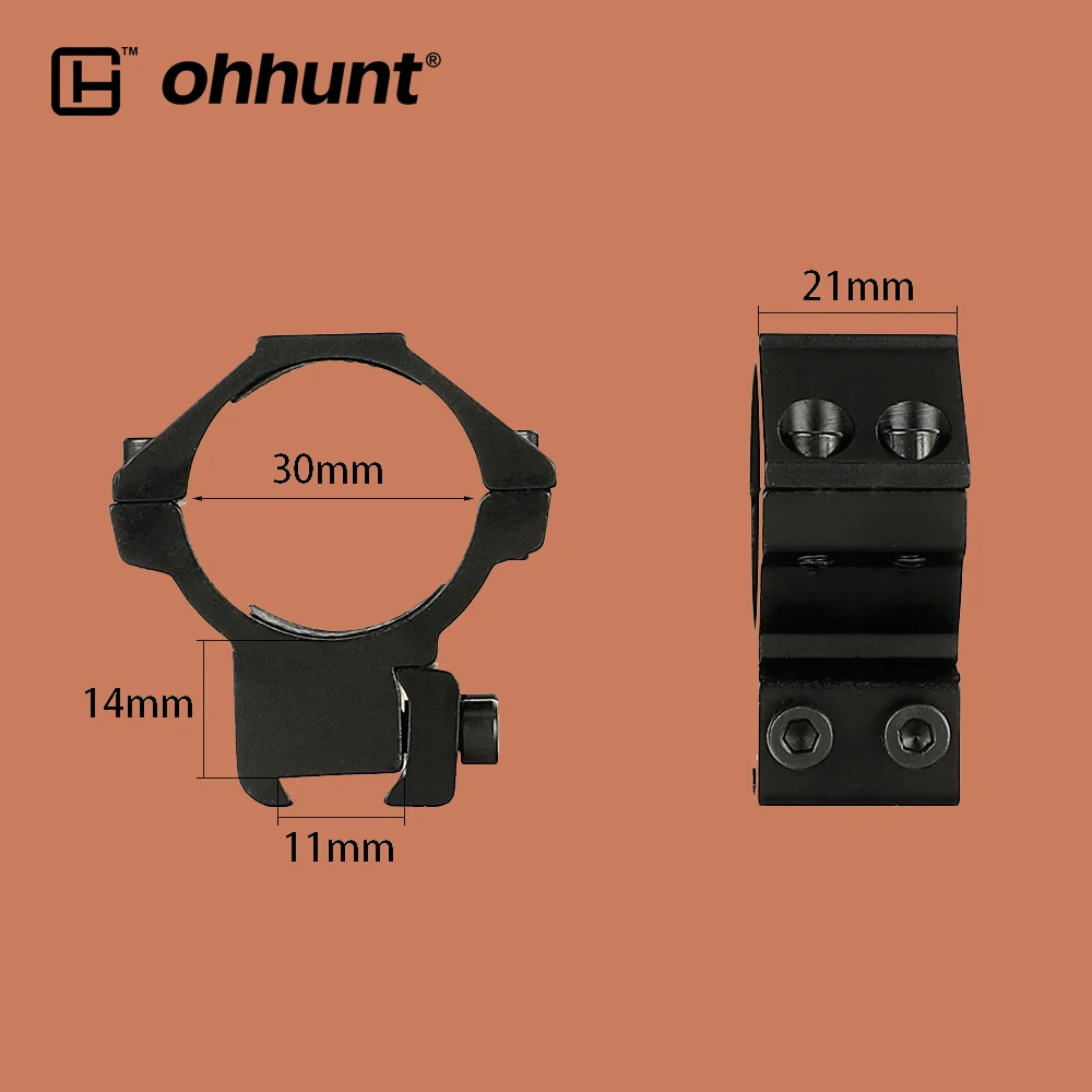 Ohhunt охотничьи кольца 30 мм низкопрофильные для пневматического ружья. 22