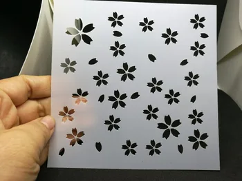 

13*13 Sakura Layering Stencils for Diy scrapbook coloring,painting stencil,home decor diy etc. Product image