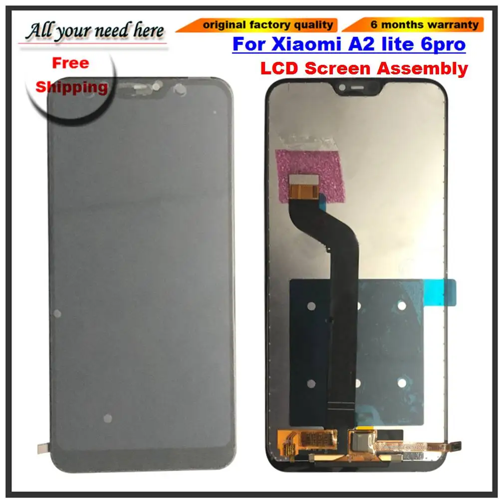 

5.84'' For Xiaomi Redmi 6 Pro Redmi 6Pro Full LCD DIsplay + Touch Screen Digitizer Assembly + Frame Cover For Xiaomi Mi A2 Lite