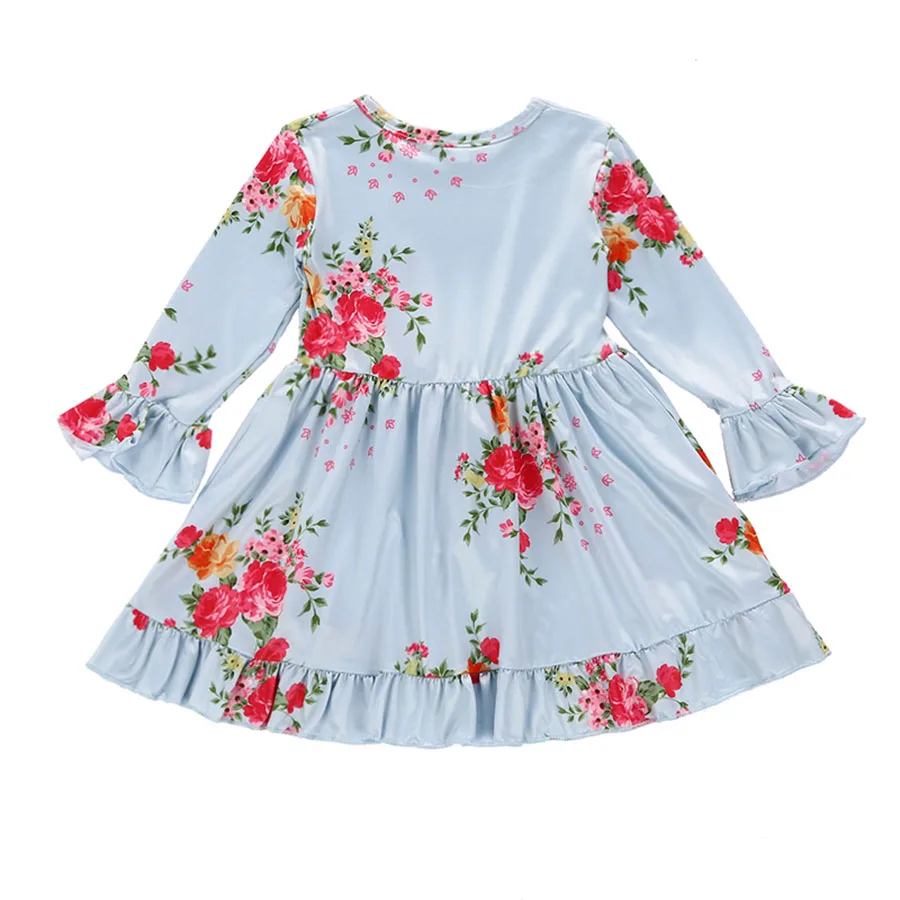 Dream Vine Newborn Toddler Baby Girl Clothes Petal Sleeve Ruffles Dress Tops+Foral Long Pant Legging 2PCS Outfit Children Set (5)