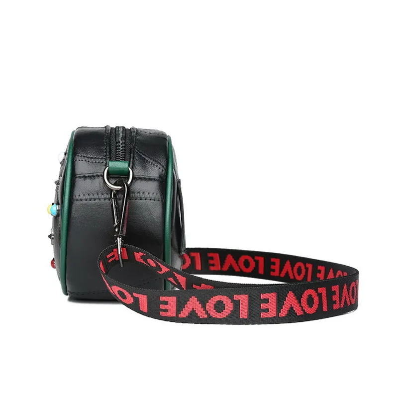 DIINOVIVO العلامة التجارية النساء الخصر حزم جلد حزمة مراوح الأزياء برشام الإناث حقيبة بحزام حقيبة يد فاخرة حقائب النساء مصمم WHDV0545