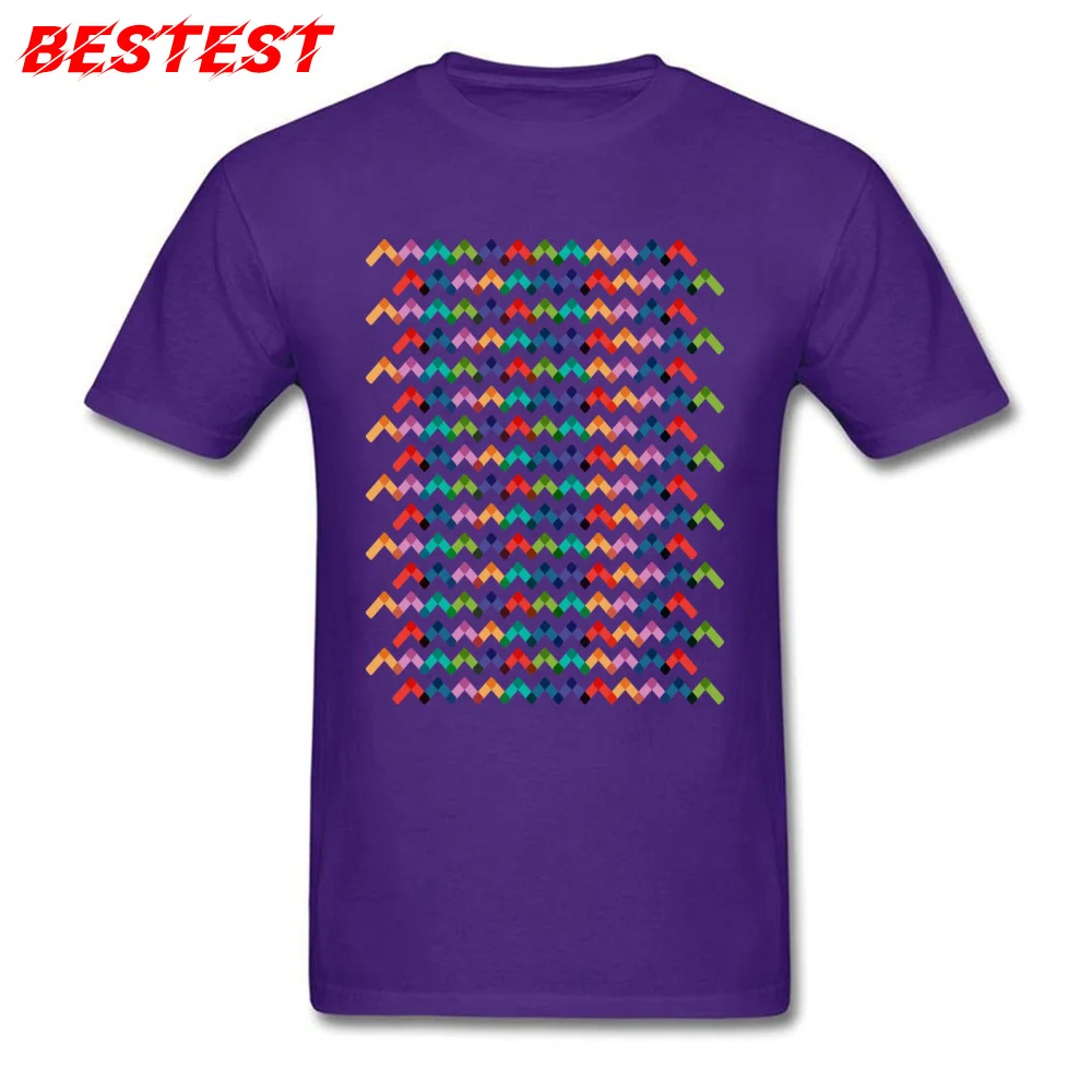Abstract Petterns 2018 New Fashion Short Sleeve Summer T-shirts 100% Cotton Fabric Round Collar Men Tees Tops T Shirt Mother Day Abstract Petterns purple