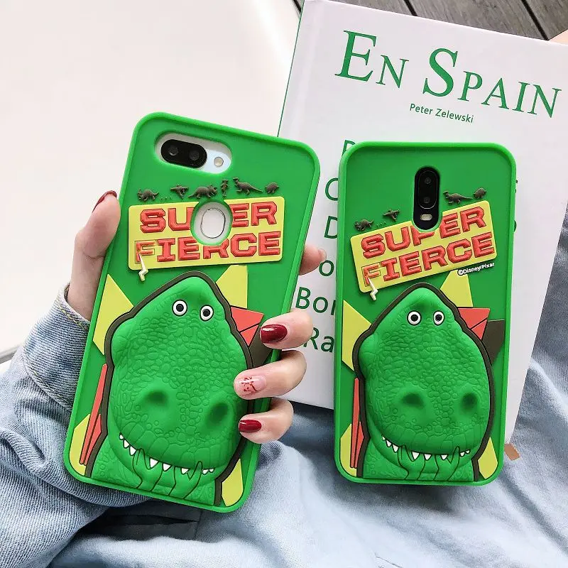 

Case Super Fierce Dinosaurs for OPPO R9S R11 R11S Plus R17 3D Silicon Soft Cartoon Phone Case Cover for OPPO A77 Couple Funda