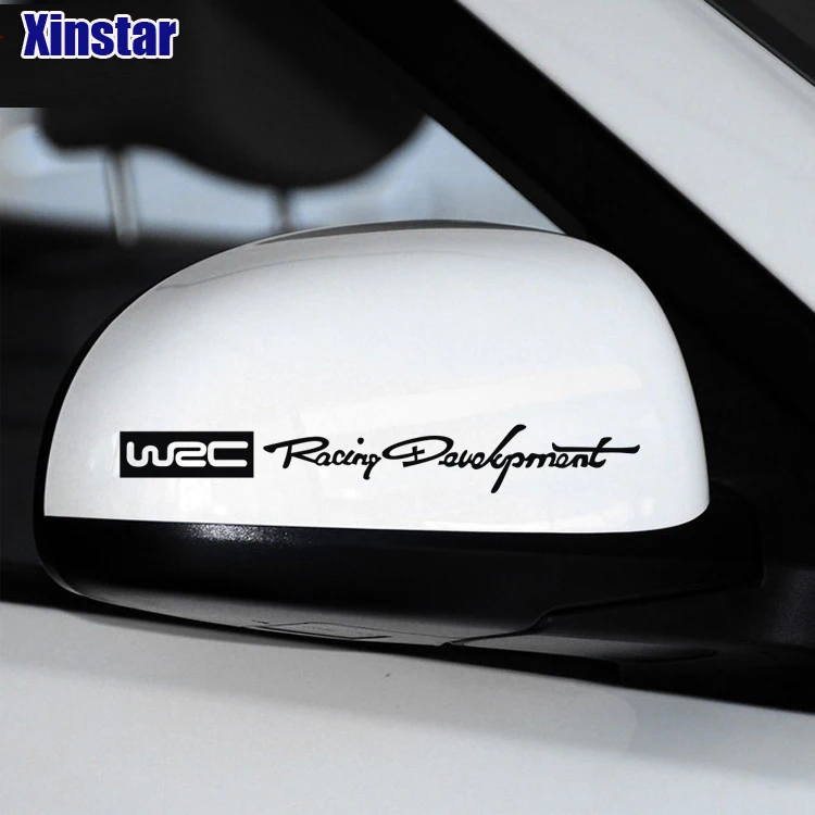 2 шт. WRC Автомобильная наклейка на зеркало заднего вида для BMW AMG VW Audi Ford Chevrolet Buick Ma