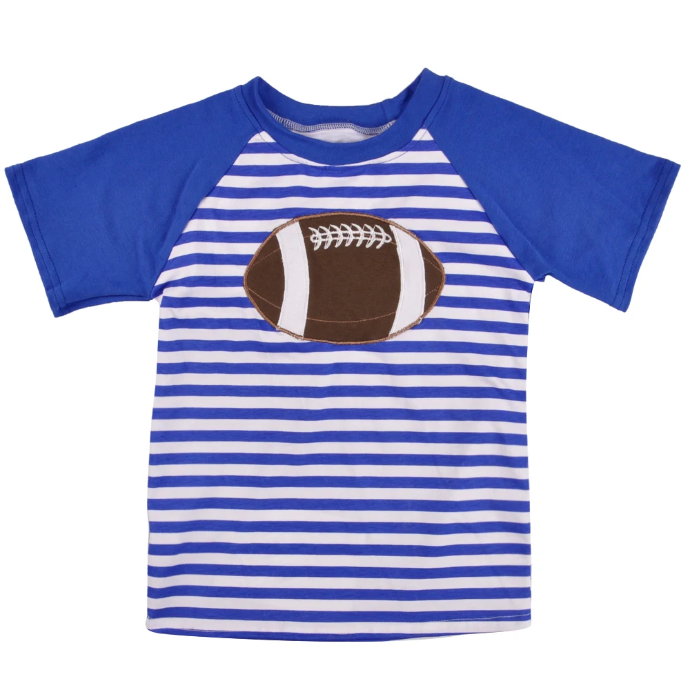 Цена CONICE Нини мяч вышивка новорожденных синий и фиолетовый хлопок Striple Одежда для мальчиков футболка Костюмы бутик Костюмы BSY806 039RB