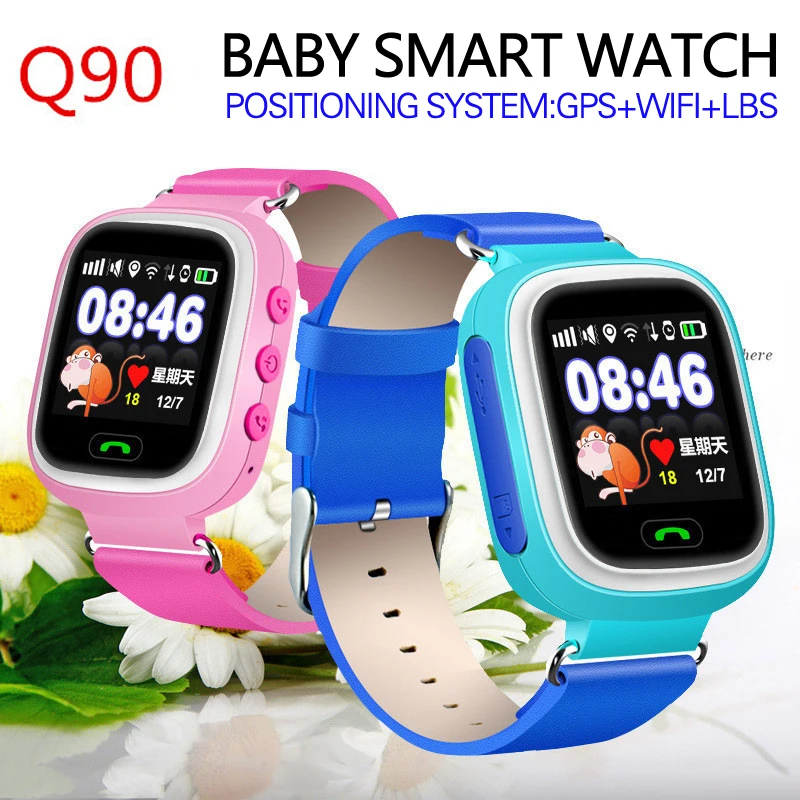 Q90 kids GPS font b Smart b font font b Watch b font phone touch screen
