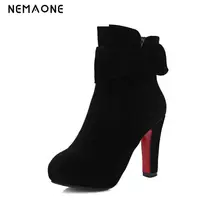 New sweet women boots autumn winter women fashion wedding shoes high heels boots women ankle boots