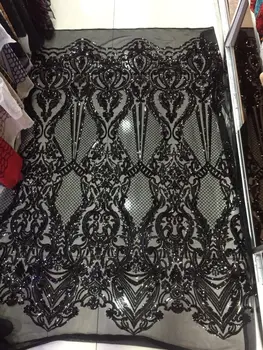 

super quality african sequins lace fabric for party Hot sale french net lace fabric CiCi-122903-6 with sequins