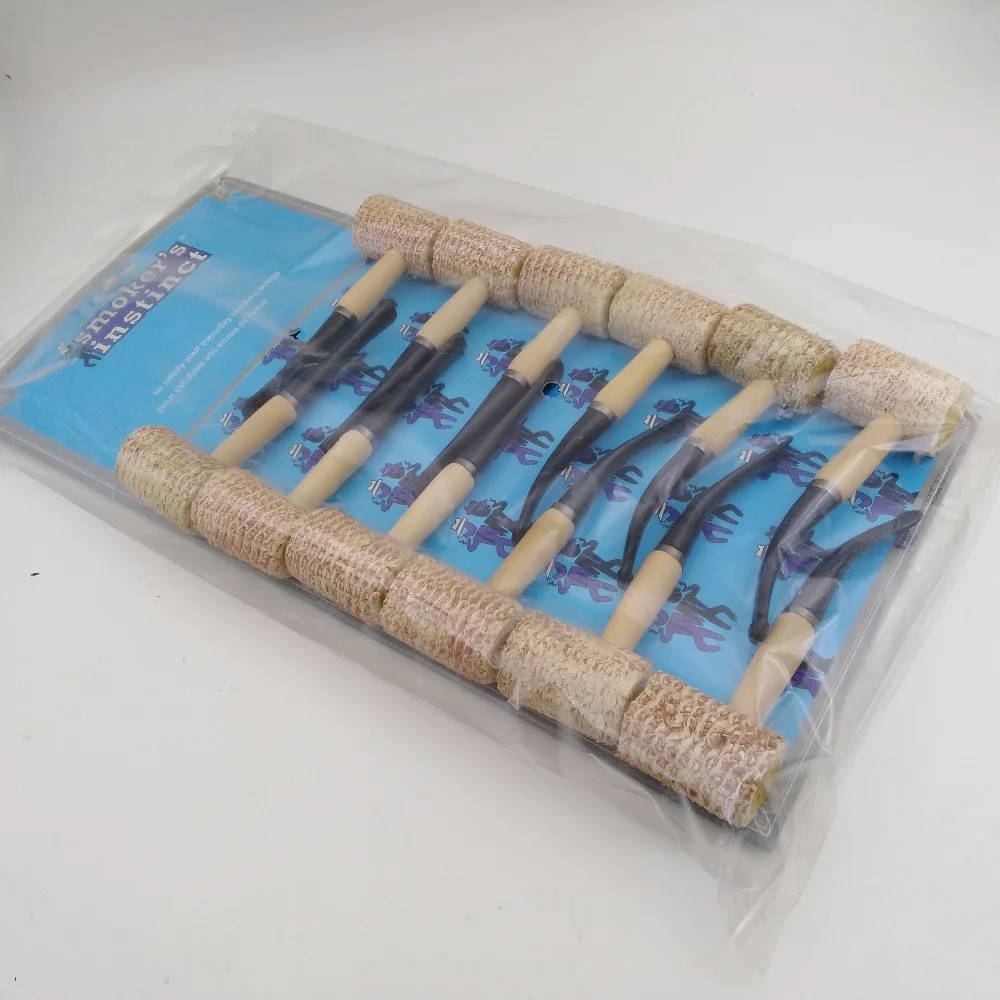 

Original corn cob tobacco pipe as healthy smoke cigarette filter,eco-friendly Smoking Pipe With Display Card 12pcs/lot