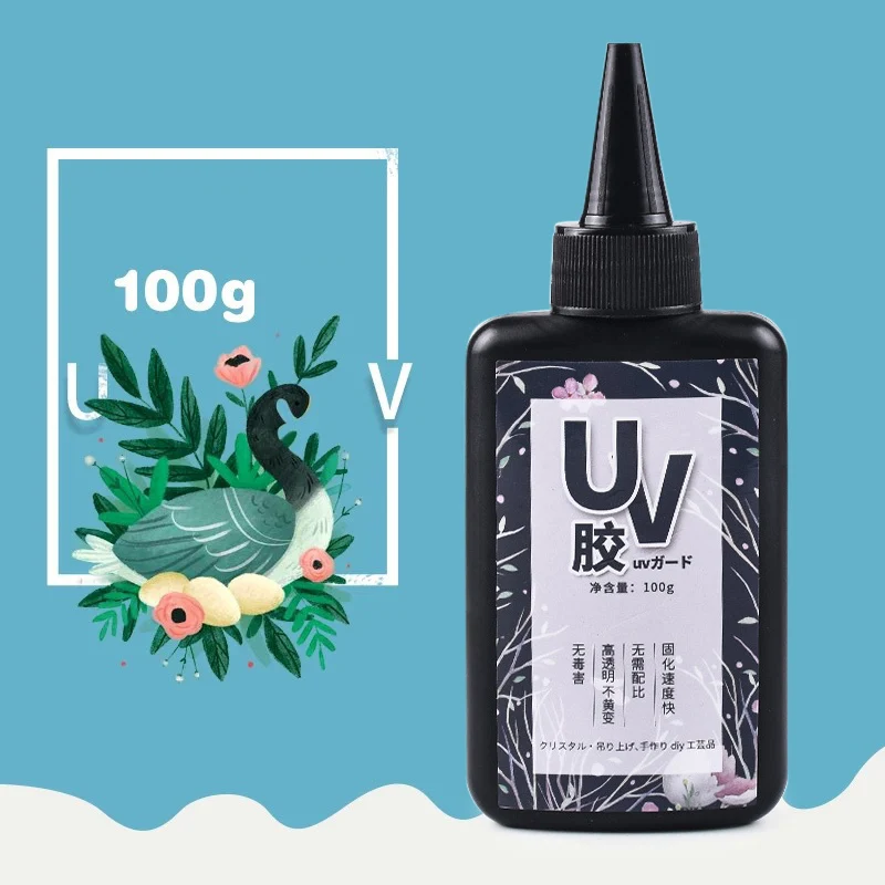 

100g UV Resin Glue Ultraviolet Curing Solar Cure Sunlight Activated Hard DIY Quick Drying For Jewelry JDH99