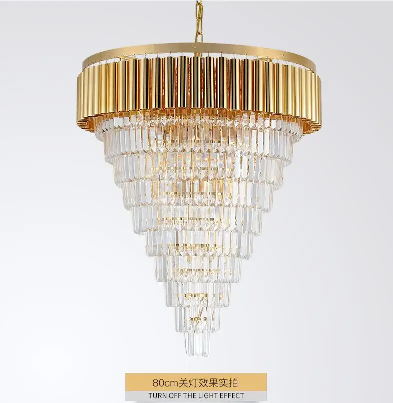 

Post-modern crystal chandelier living room simple hotel lobby light luxury designer art personality creative villa led lighting