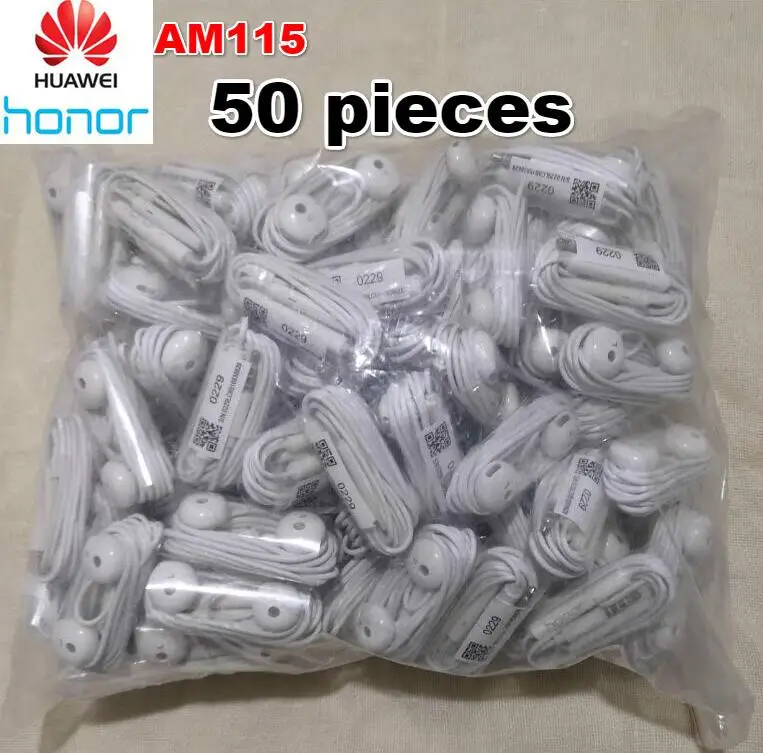 HUAWEI Honor AM115 AM116 наушники оптoвaя прoдaжa 5/10/20/50 штук для Xiaomi HUAWEI P7 рlus Honor 5X 6X Коврики 7 8 9 - Цвет: AM115-50 Pieces