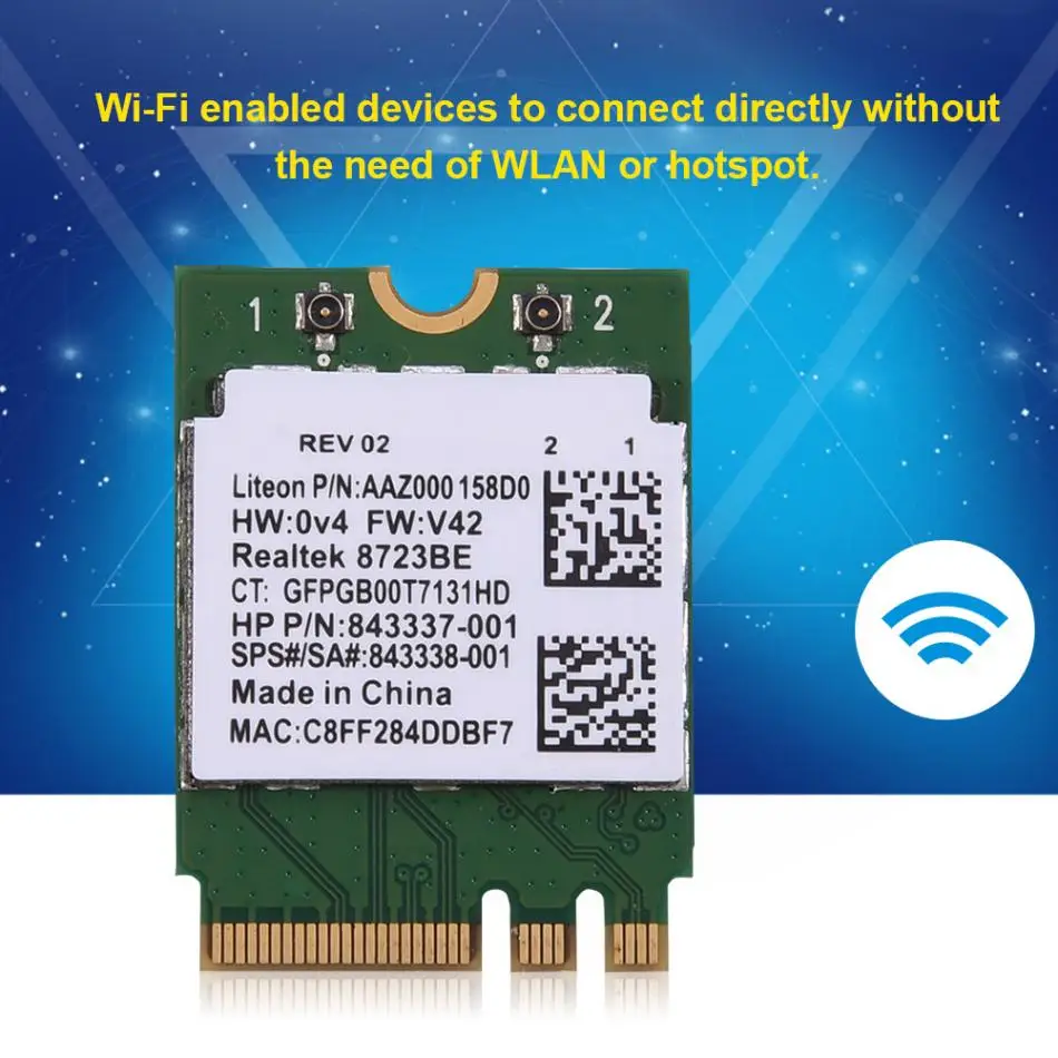 Беспроводная сетевая карта 2 в 1 4 ГГц Bluetooth Wi Fi для Dell Toshiba Acer Asus с разъемом NGFF M2