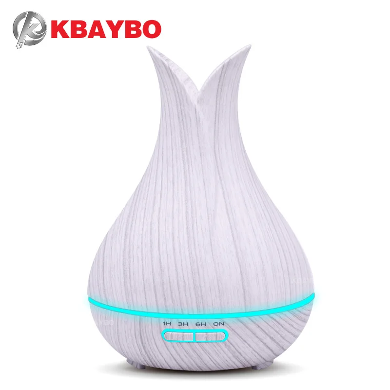 KBAYBO 400ml Ultrasonic Air Humidifier with white Wood Grain electric Aroma Essential Oil Diffuser Cool Mist maker for home KBAYBO 400ml Ultrasonic Air Humidifier with white Wood Grain electric Aroma Essential Oil Diffuser Cool Mist maker for home