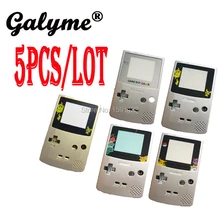 5 шт./лот Пластик Корпус чехол для Gameboy Цвет игровой консоли мальчик В виде ракушки серебро и goldren Цвет w/аниме мультфильм объектив резиновые прокладки