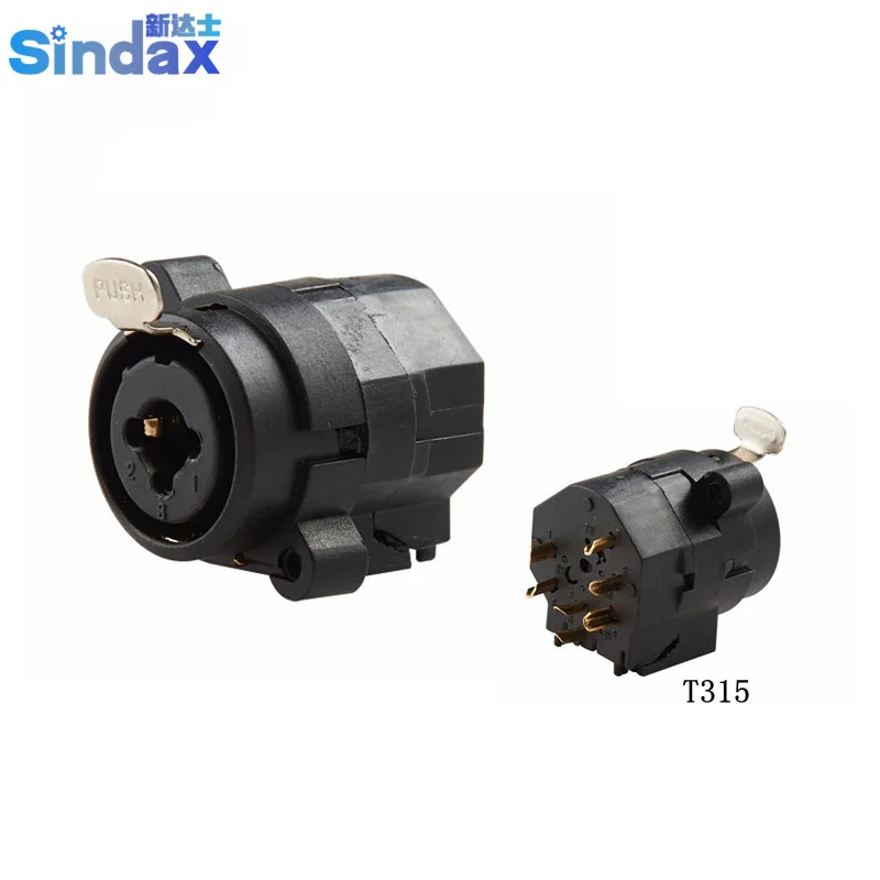 

7 Pin Straight Contacts Dual Function Panel Mount Audio Jack 1/4" 6.35mm Female+3 Pin XLR Female Jack Socket Chassis 1PCS