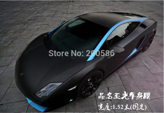 Satin Black Matte Vinyl Wrap Film Air Free Matte Black Vinyl Car Wrap Cover  Styling Automotive Graphic 1.52x20m/Roll 4.98x66ft - AliExpress