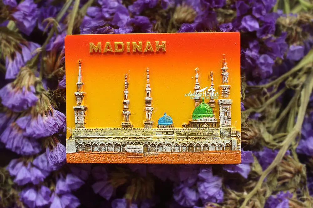 Masjidal Madinah, Saudi Arabia Tourist Travel Souvenir 3D Resin Fridge
