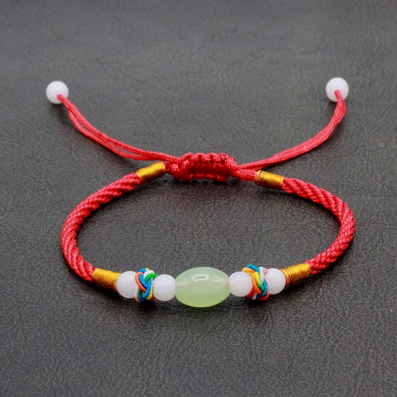 

2017 Lucky Red Rope String Braided Macrame Good Wishes Bracelet Beads Rainbow Corn Knot Handmade Accessories
