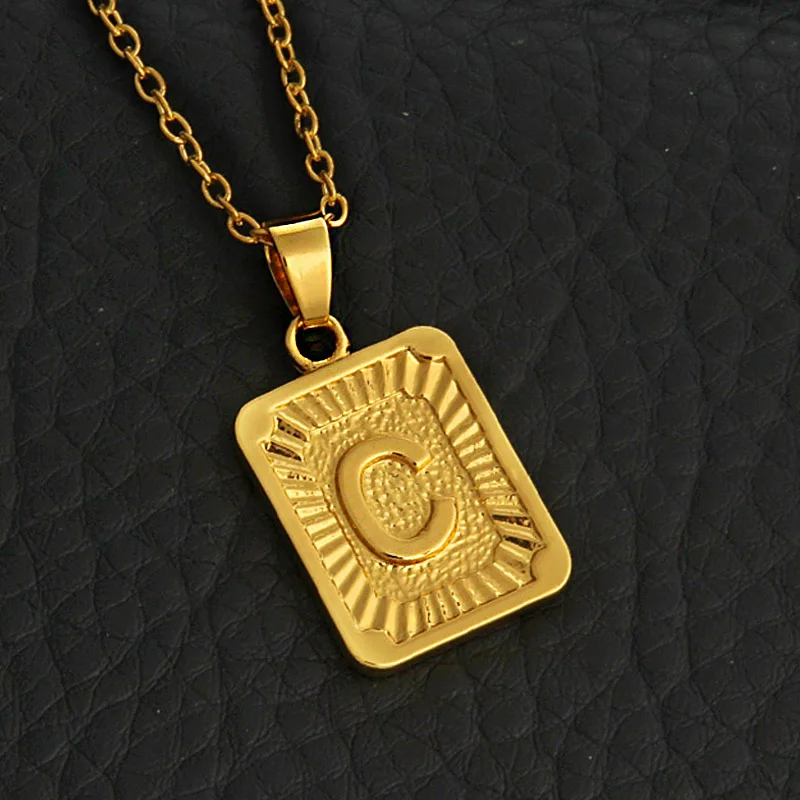 Брендовое A-Z ожерелье с подвеской с английским алфавитом для женщин и мужчин, подарок из нержавеющей стали, цепочка из сплава, модные ювелирные изделия, Прямая поставка