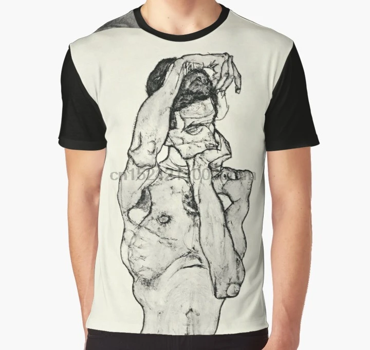 

All Over Print 3D Tshirt Men Funny T Shirt Egon Schiele - Zeichnungen II 1914 Full Print Big print Graphic T-Shirt
