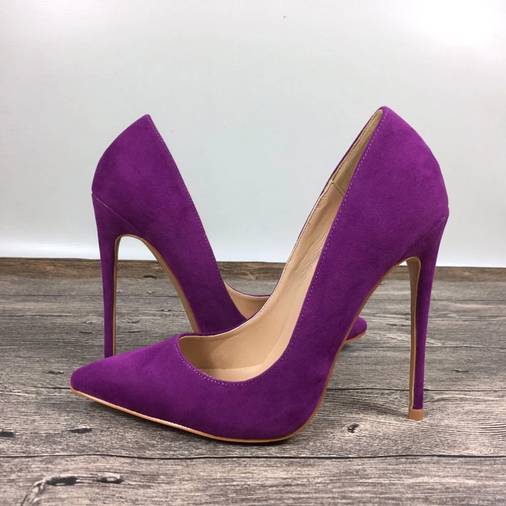 Фиолетовые туфли на высоком каблуке; эксклюзивный лакированный бренд; Модный указатель; пикантные туфли с закрытым носком на высоком каблуке; женские тонкие туфли; 10 см; 12 см; ban