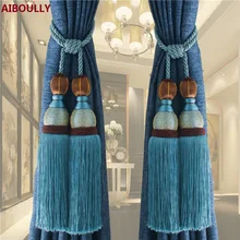 2Pcs/set Curtain Hook Hanging Ball Bandage Lashing Lobbing Decoration Tassel Luxury Home Decor European Curtains Accessories