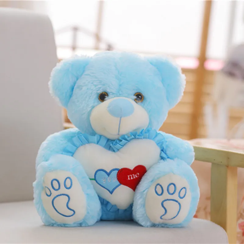 GFPAN 1 шт. 25 см Высокое качество световой PlushTeddy медведь Холдинг Love игрушки мерцающий кукла животных медведь прекрасный подарок на день