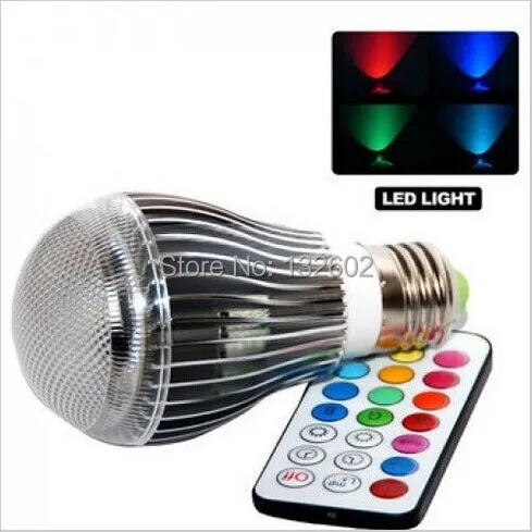 

9W E27 RGB LED Magic Light Bulb Lamp 85-265V+IR Remote Control Free Shipping