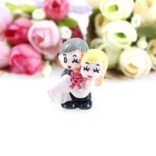 Обнимая Невеста и жених любовник пара смола фигурка, свадебные украшения Ремесло Сказочный Сад, миниатюра микро Ландшафтные аксессуары
