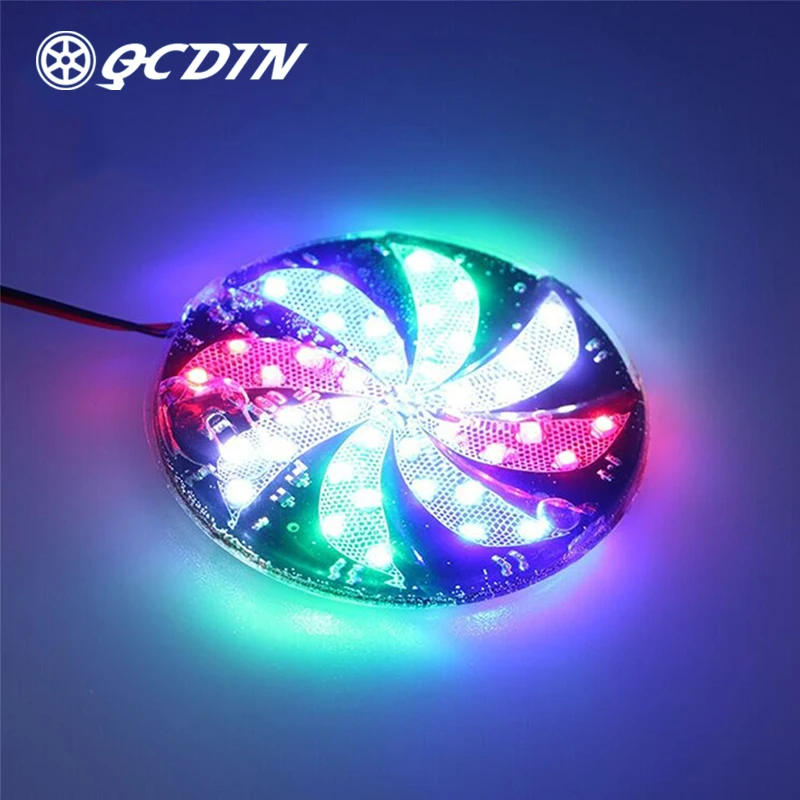 

QCDIN 1Pc Colorful LED Motorcycle Decorative Lighting Brightly LED Lamp For Motorcycle Coloful Strobe Flashing Lighting