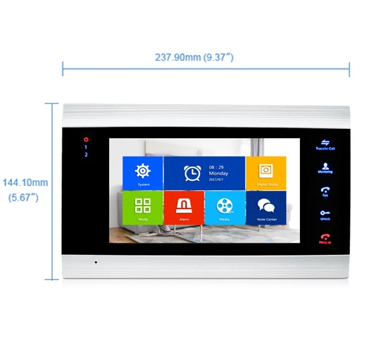 WiFi Smart JeaTone видео домофон дверной звонок Система дверной динамик 720P AHD панель вызова+ 7 дюймов HD монитор+ 720P AHD камера