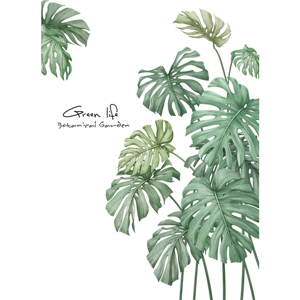 

Creative DIY Leaves Mirror Wall Sticker PVC Plant Monstera Sticker Self-adhesive Background Wall Decal for Living Room Bedroom