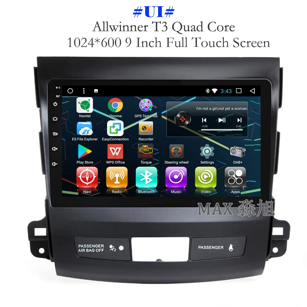 Clearance MAX 2G+32G Android 8.1 Car DVD Player for Mitsubishi Outlander 2006-2014/Peugeot 4007/Citroen C-Crosser Car Radio RDS GPS Map 1