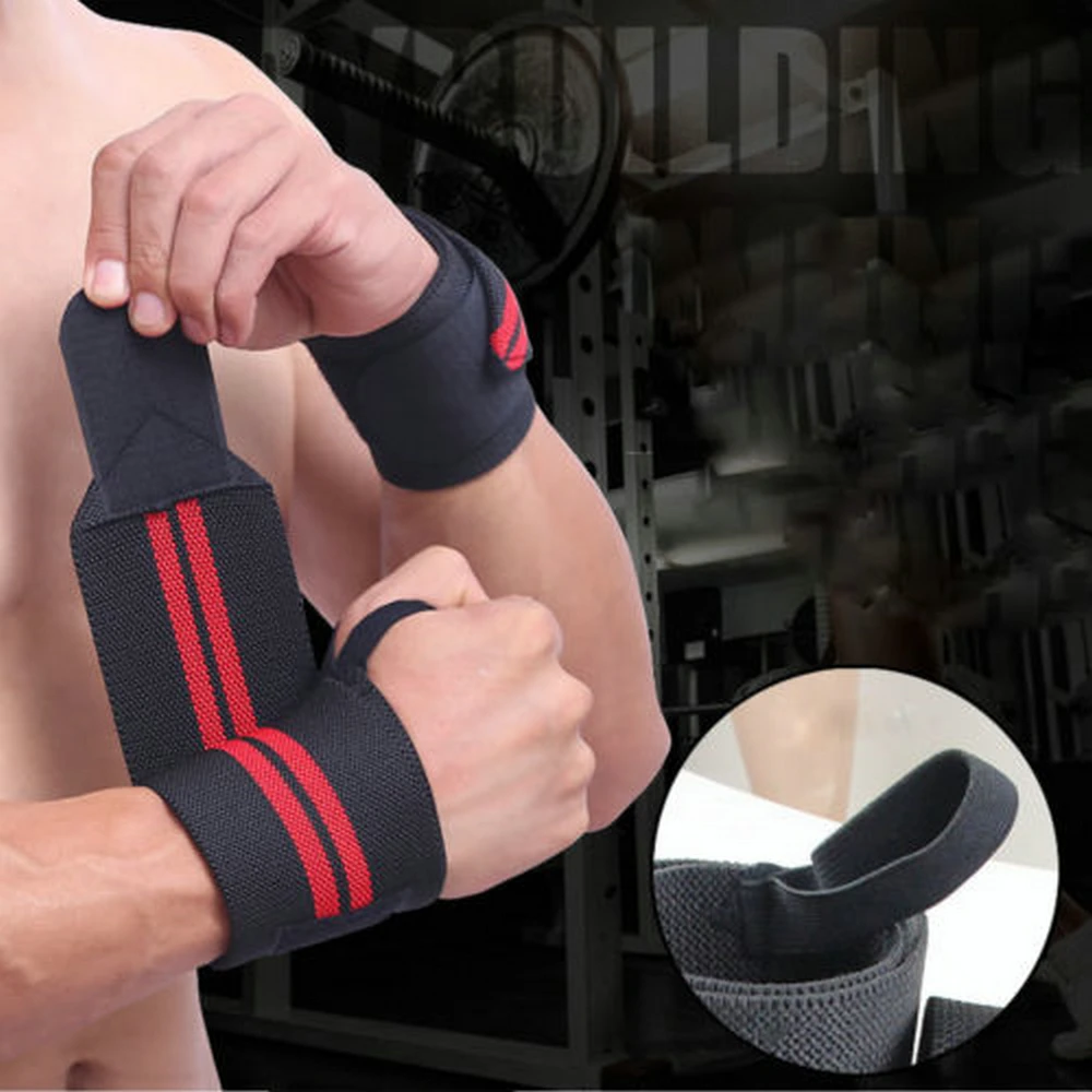 1Pcs Elastic Sport Bandage Gym Bodybuilding Wrist Support Wraps Bandage Knee Wrap Powerlifting
